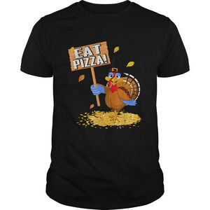 Turkey Eat Pizza Tee Vegan Funny Thanksgiving Gift Shirt